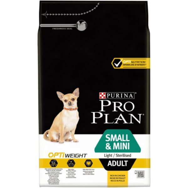 Croquettes pour Chien Small et Mini Adult Light et Sterilised PROPLAN 3kg